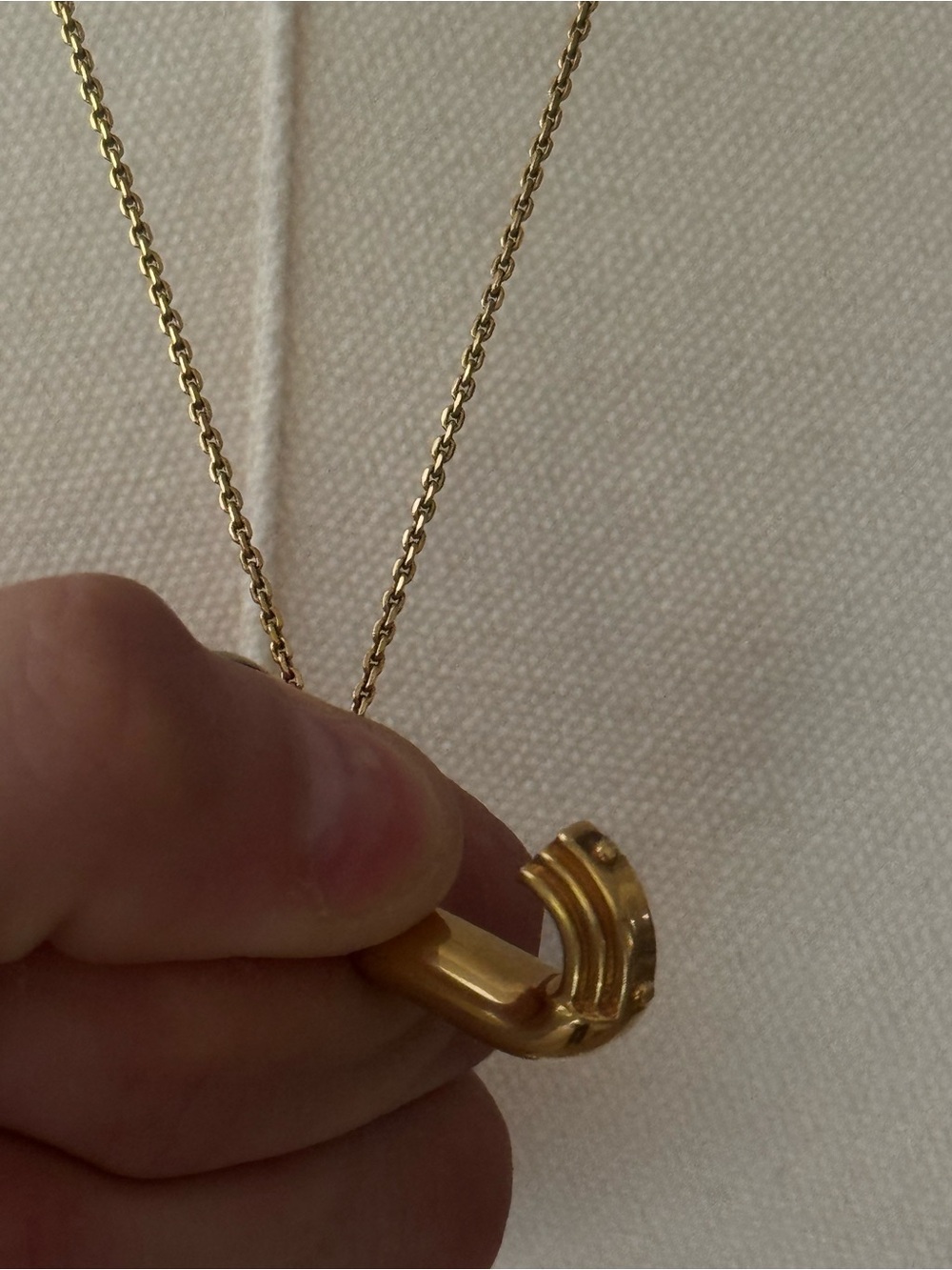 Louis Vuitton Gold 'J' Initial Pendant Necklace - Picture 9 of 9
